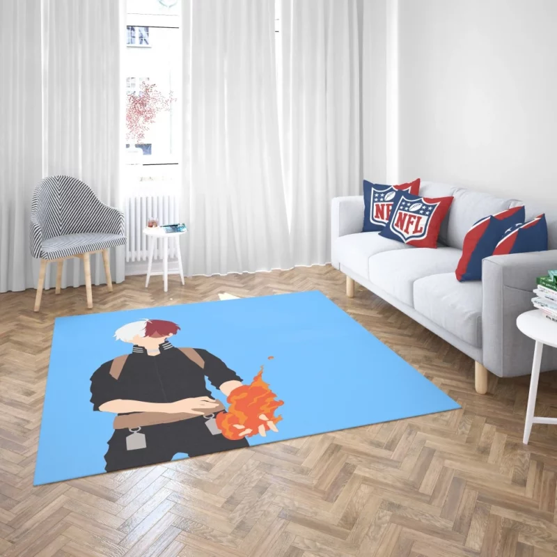 Shoto Todoroki Half-and-Half Quirk Anime Rug 2