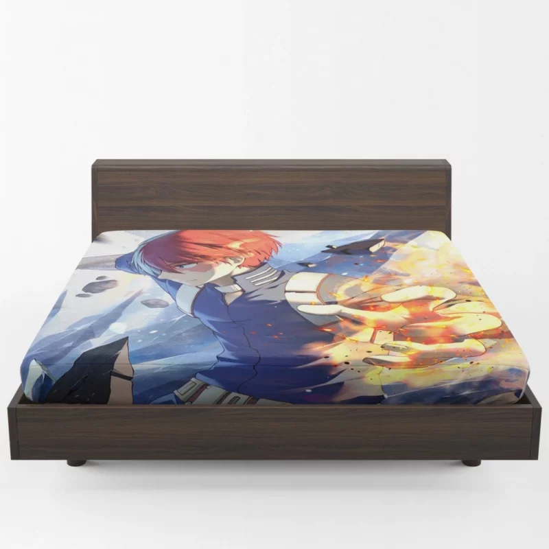 Shoto Todoroki Heroic Journey Anime Fitted Sheet 1