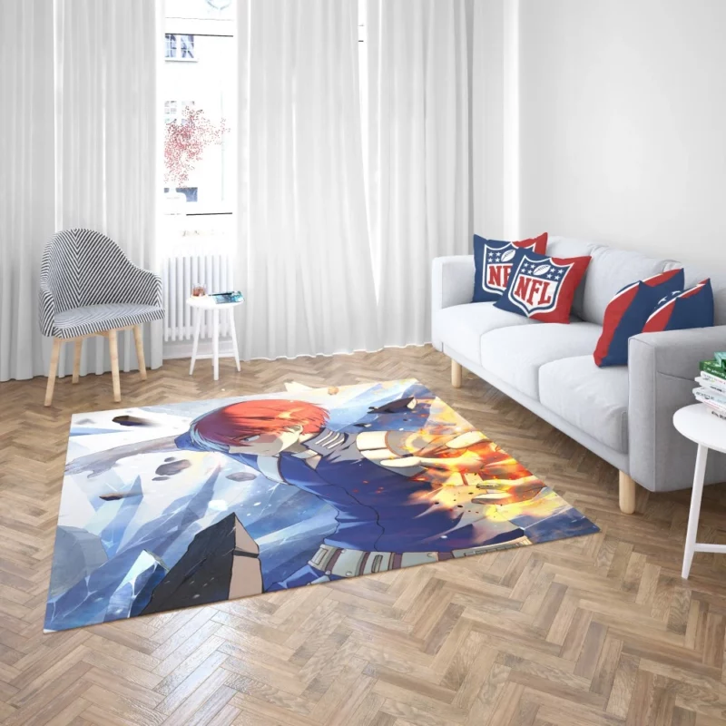 Shoto Todoroki Heroic Journey Anime Rug 2