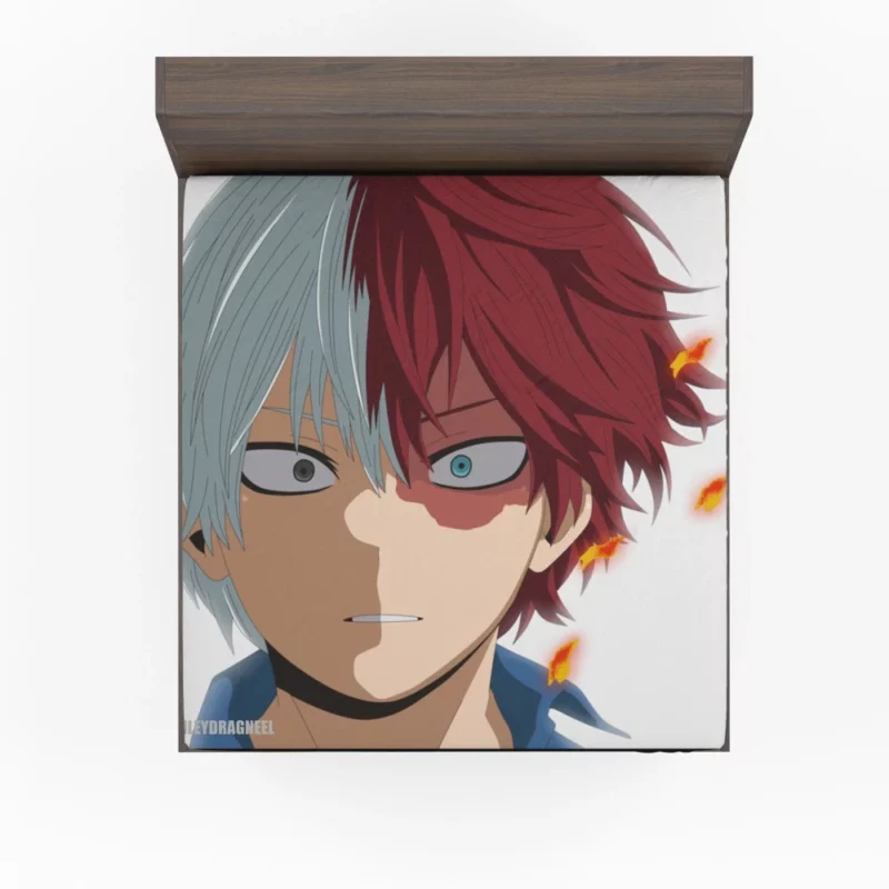 Shoto Todoroki Heroic Potential Anime Fitted Sheet