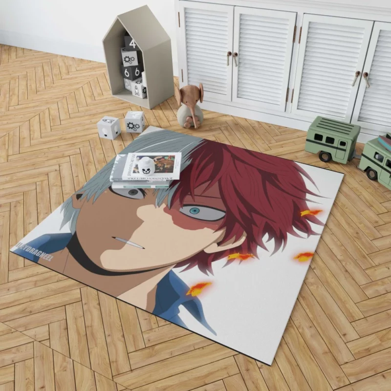 Shoto Todoroki Heroic Potential Anime Rug 1