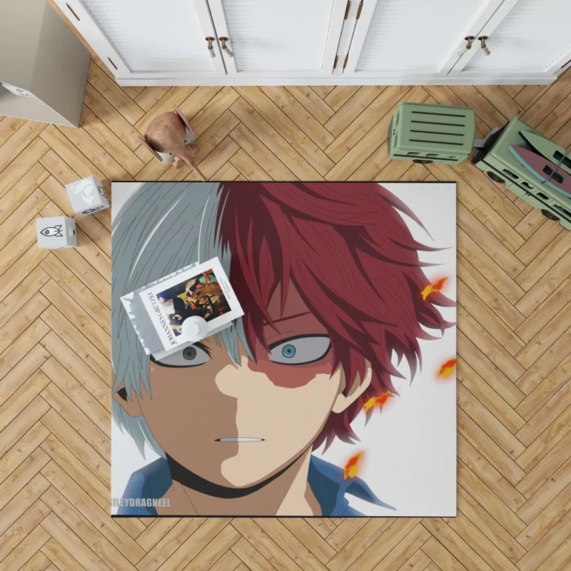 Shoto Todoroki Heroic Potential Anime Rug