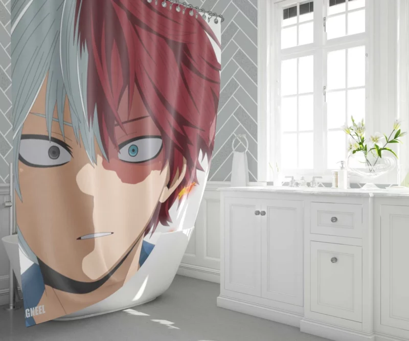 Shoto Todoroki Heroic Potential Anime Shower Curtain 1