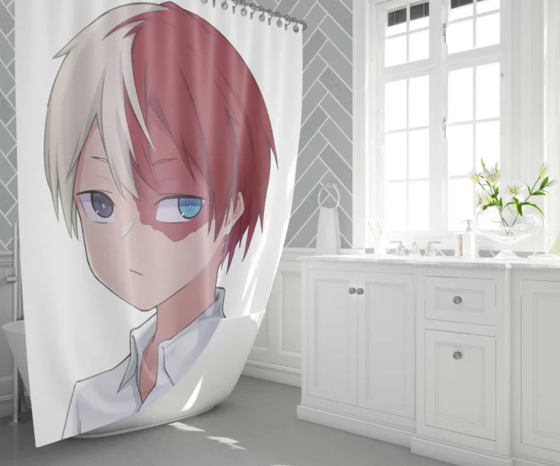 Shoto Todoroki Hidden Potential Anime Shower Curtain 1