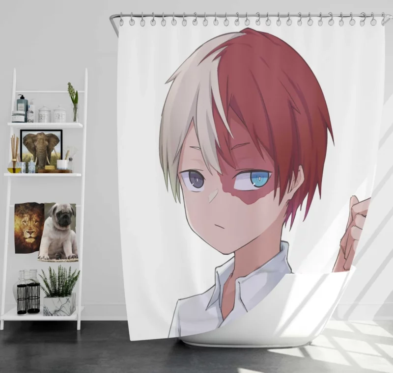 Shoto Todoroki Hidden Potential Anime Shower Curtain