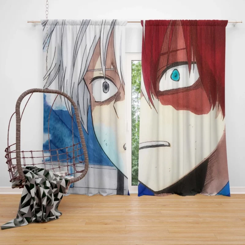 Shoto Todoroki Icy Firepower Anime Curtain