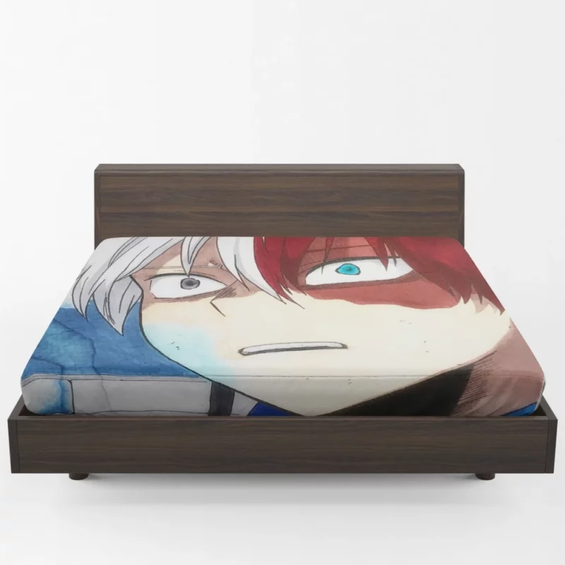 Shoto Todoroki Icy Firepower Anime Fitted Sheet 1