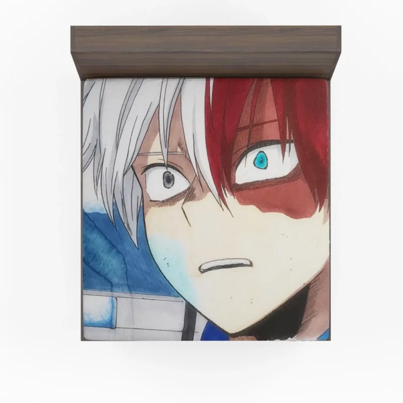 Shoto Todoroki Icy Firepower Anime Fitted Sheet