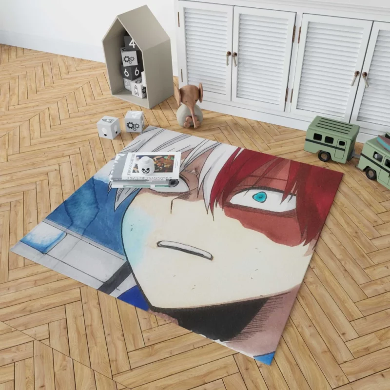 Shoto Todoroki Icy Firepower Anime Rug 1