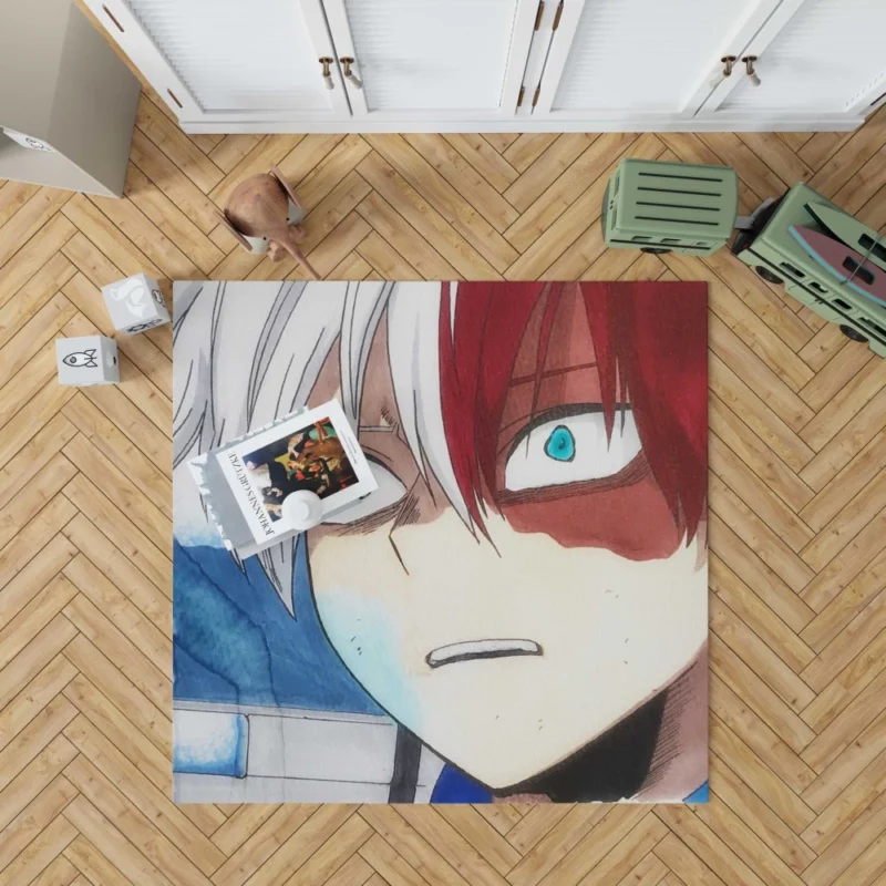 Shoto Todoroki Icy Firepower Anime Rug