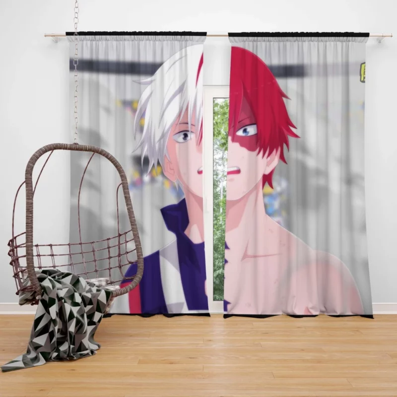 Shoto Todoroki Inner Inferno Anime Curtain