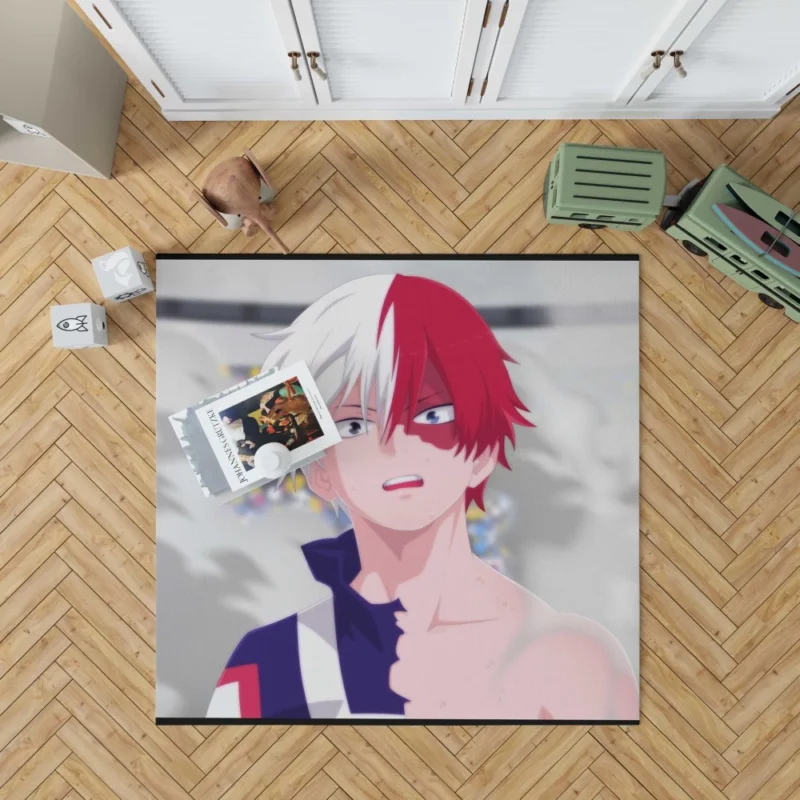 Shoto Todoroki Inner Inferno Anime Rug