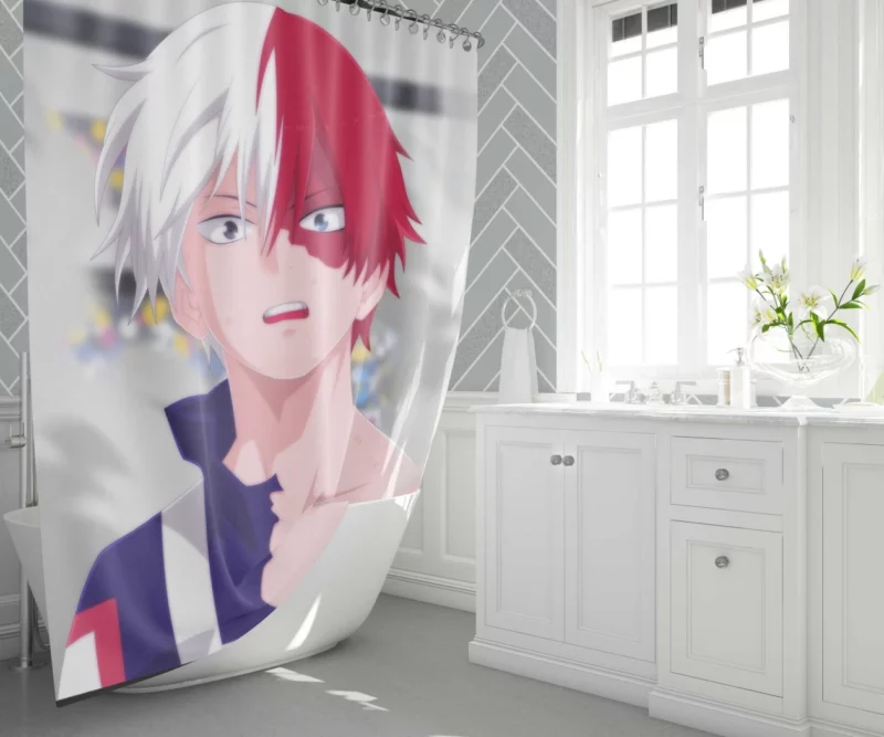 Shoto Todoroki Inner Inferno Anime Shower Curtain 1