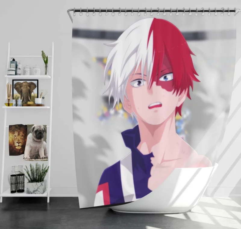 Shoto Todoroki Inner Inferno Anime Shower Curtain