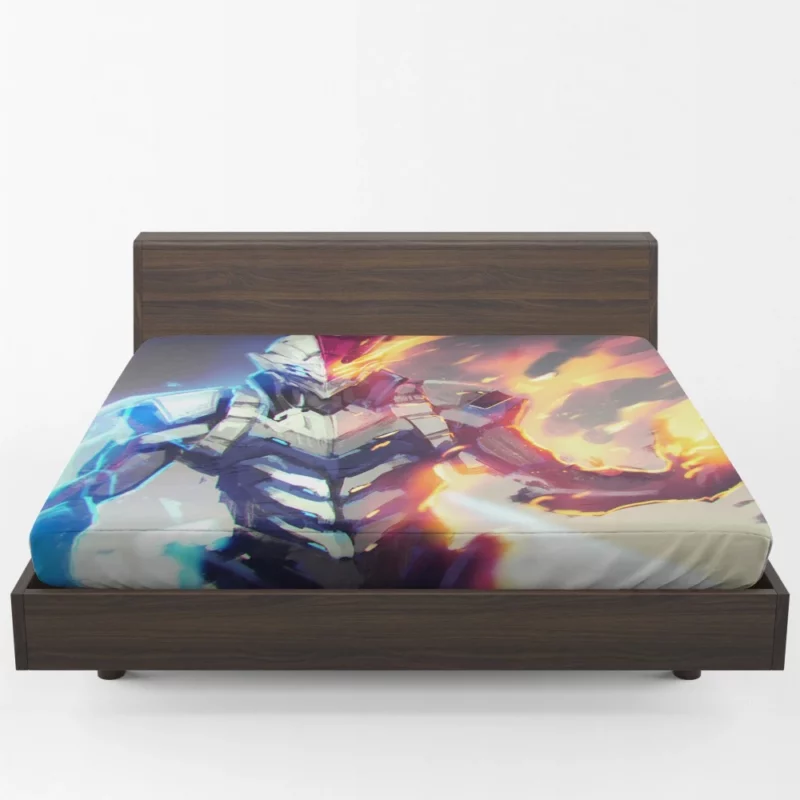 Shoto Todoroki Mecha Hero Anime Fitted Sheet 1