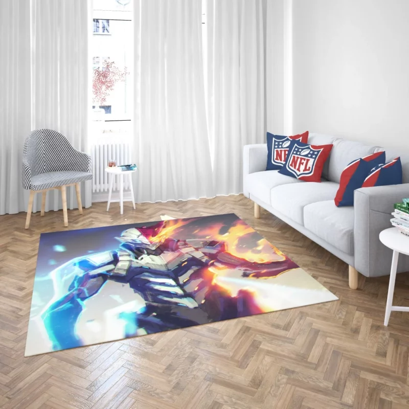 Shoto Todoroki Mecha Hero Anime Rug 2