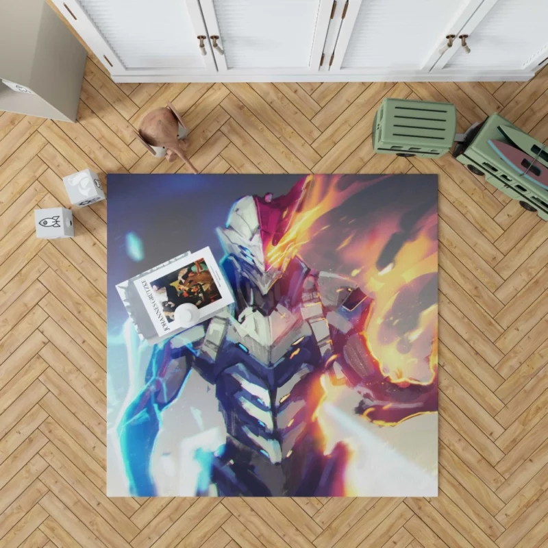 Shoto Todoroki Mecha Hero Anime Rug