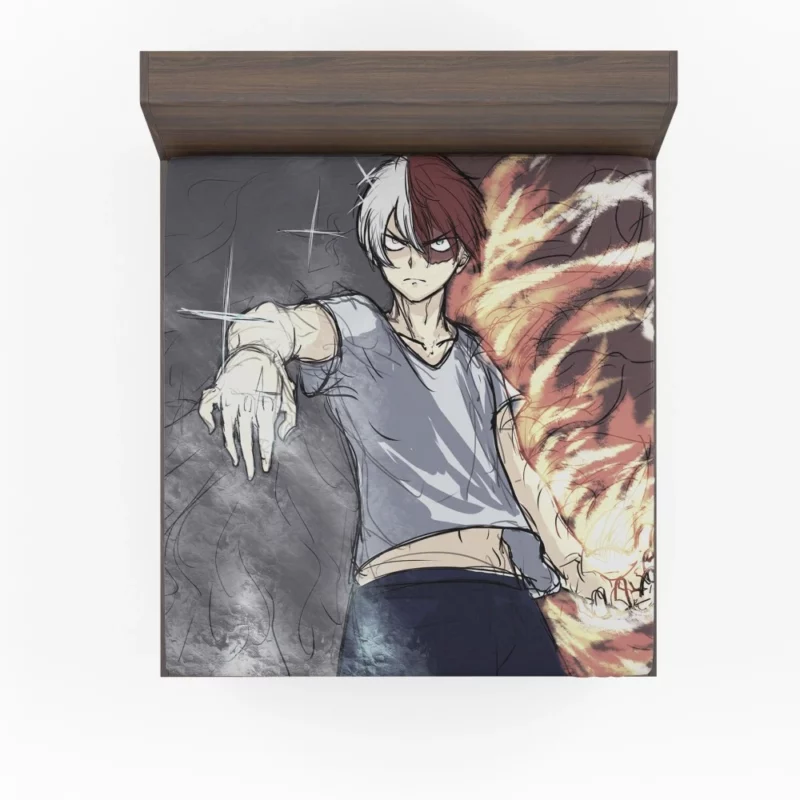 Shoto Todoroki My Hero Academia Ace Anime Fitted Sheet