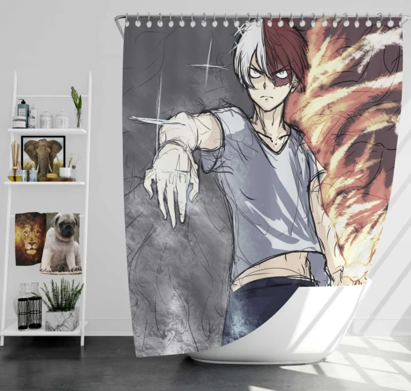 Shoto Todoroki My Hero Academia Ace Anime Shower Curtain