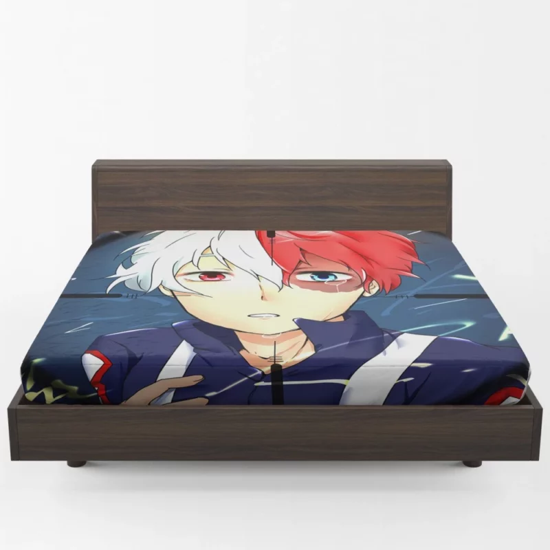 Shoto Todoroki My Hero Academia Dual Anime Fitted Sheet 1