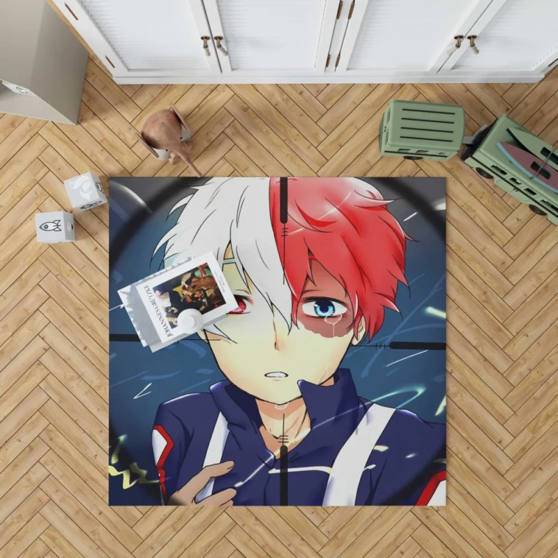 Shoto Todoroki My Hero Academia Dual Anime Rug