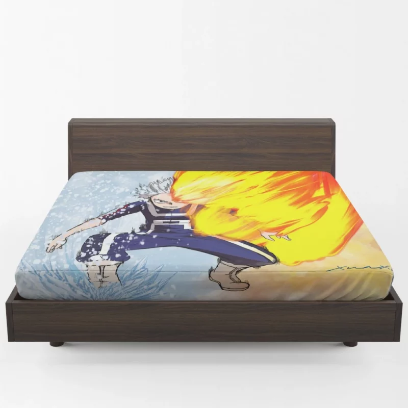 Shoto Todoroki My Hero Academia Star Anime Fitted Sheet 1