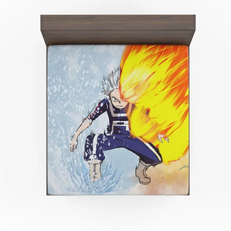 Shoto Todoroki My Hero Academia Star Anime Fitted Sheet