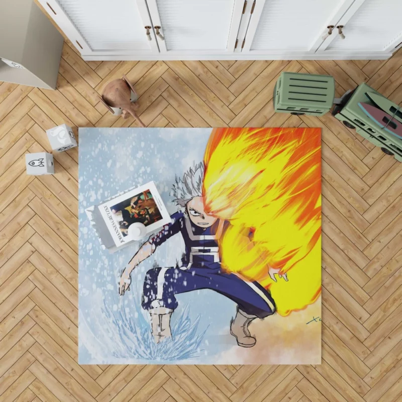 Shoto Todoroki My Hero Academia Star Anime Rug