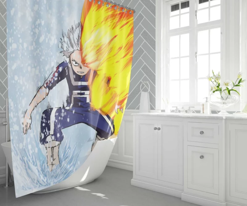 Shoto Todoroki My Hero Academia Star Anime Shower Curtain 1