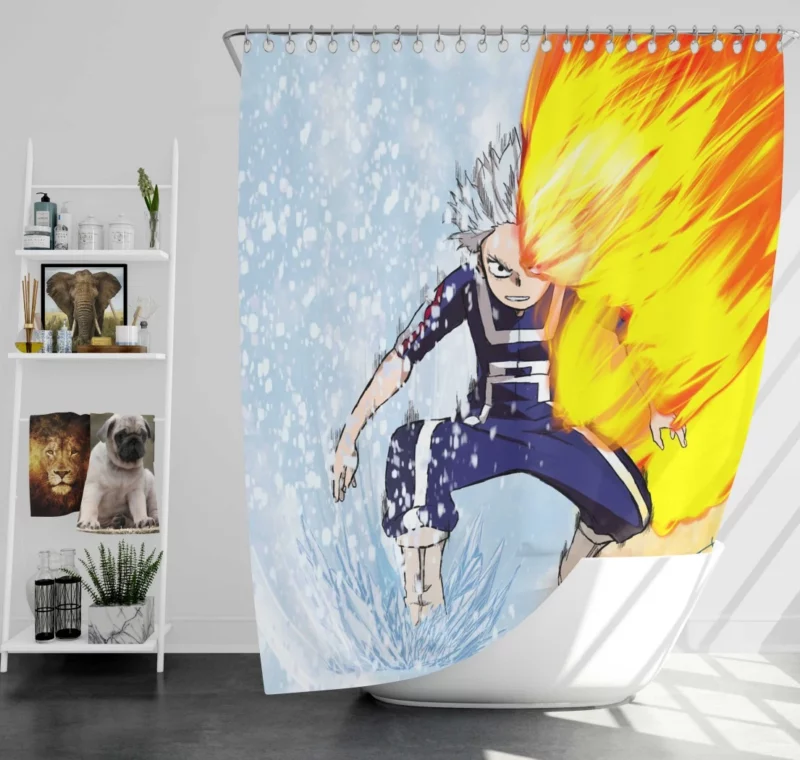 Shoto Todoroki My Hero Academia Star Anime Shower Curtain