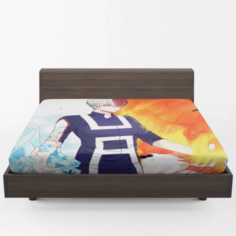 Shoto Todoroki My Hero Dichotomy Anime Fitted Sheet 1