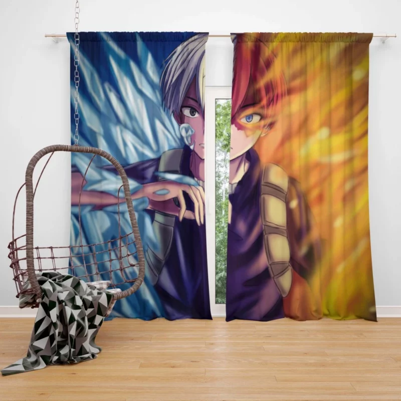 Shoto Todoroki My Hero Journey Anime Curtain