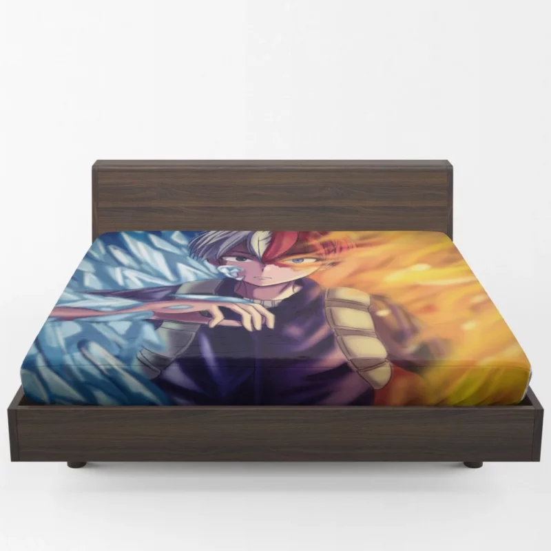 Shoto Todoroki My Hero Journey Anime Fitted Sheet 1