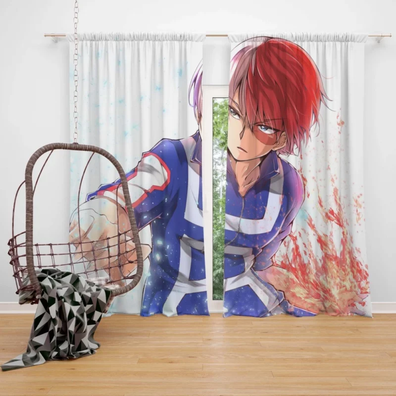 Shoto Todoroki Power of Elements Anime Curtain