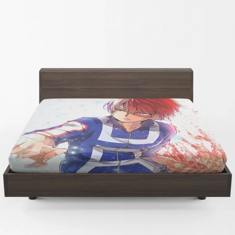 Shoto Todoroki Power of Elements Anime Fitted Sheet 1