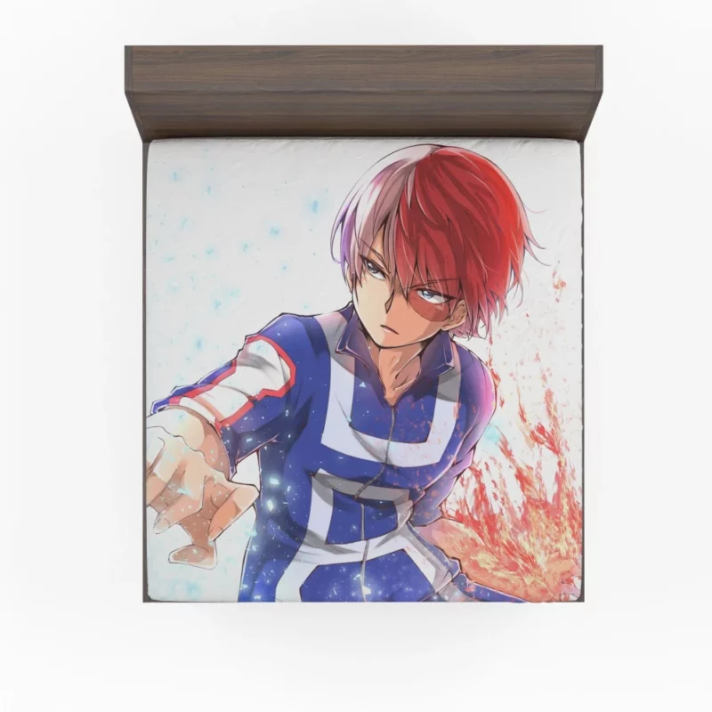 Shoto Todoroki Power of Elements Anime Fitted Sheet