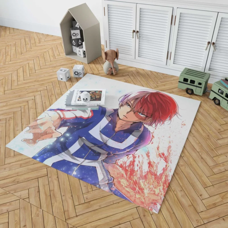 Shoto Todoroki Power of Elements Anime Rug 1