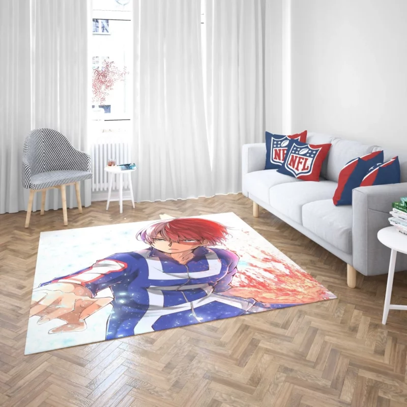 Shoto Todoroki Power of Elements Anime Rug 2