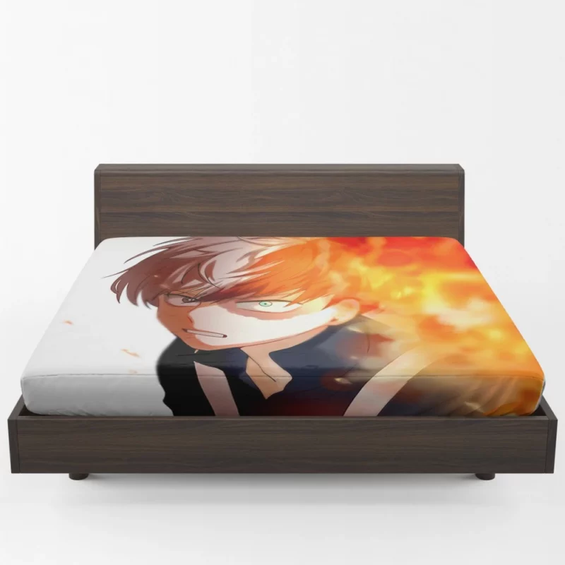 Shoto Todoroki Quirk Awakening Anime Fitted Sheet 1