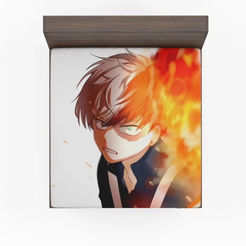 Shoto Todoroki Quirk Awakening Anime Fitted Sheet