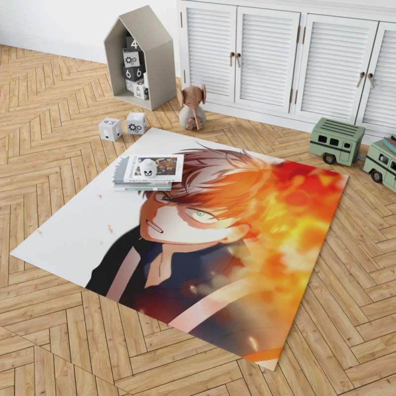 Shoto Todoroki Quirk Awakening Anime Rug 1