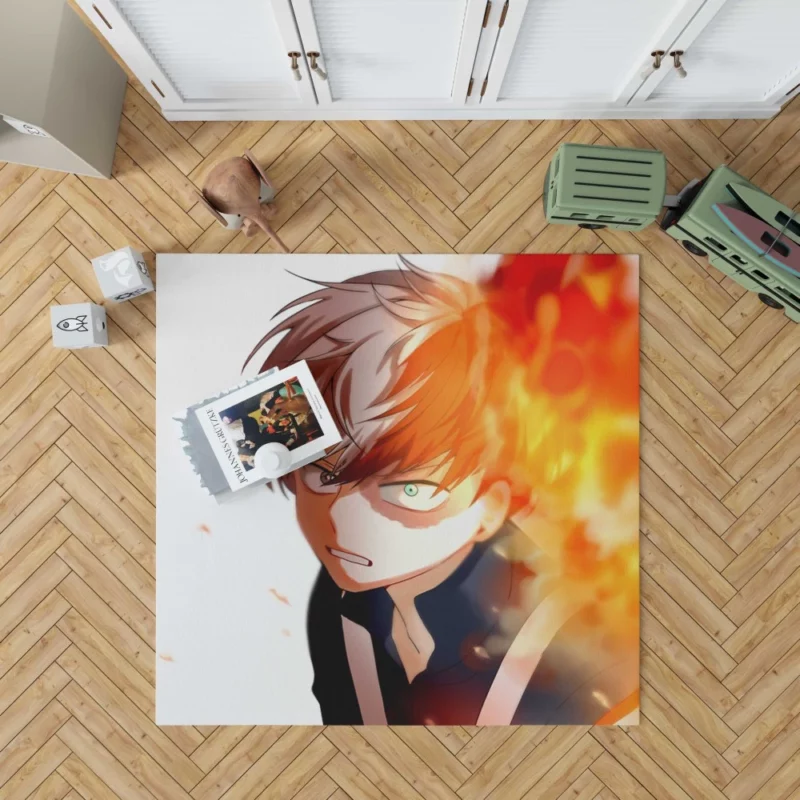 Shoto Todoroki Quirk Awakening Anime Rug