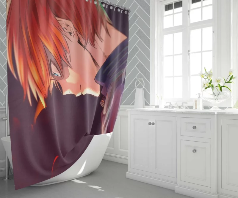 Shoto Todoroki Quirk Evolution Anime Shower Curtain 1