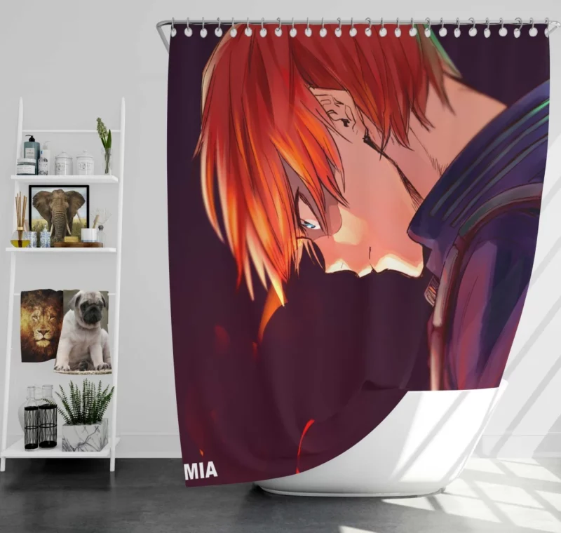 Shoto Todoroki Quirk Evolution Anime Shower Curtain