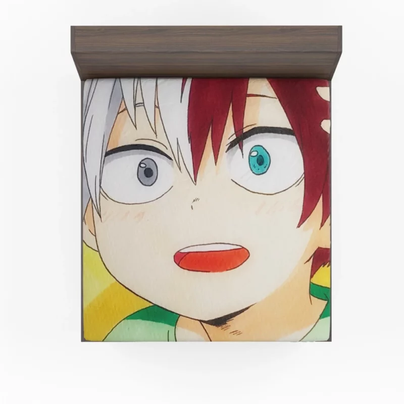 Shoto Todoroki Quirk Mastery Anime Fitted Sheet