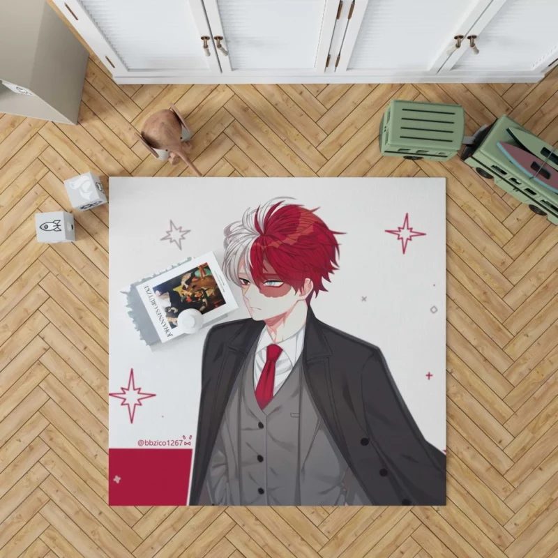 Shoto Todoroki Quirk Unleashed Anime Rug