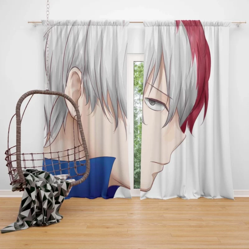 Shoto Todoroki Rising Power Anime Curtain