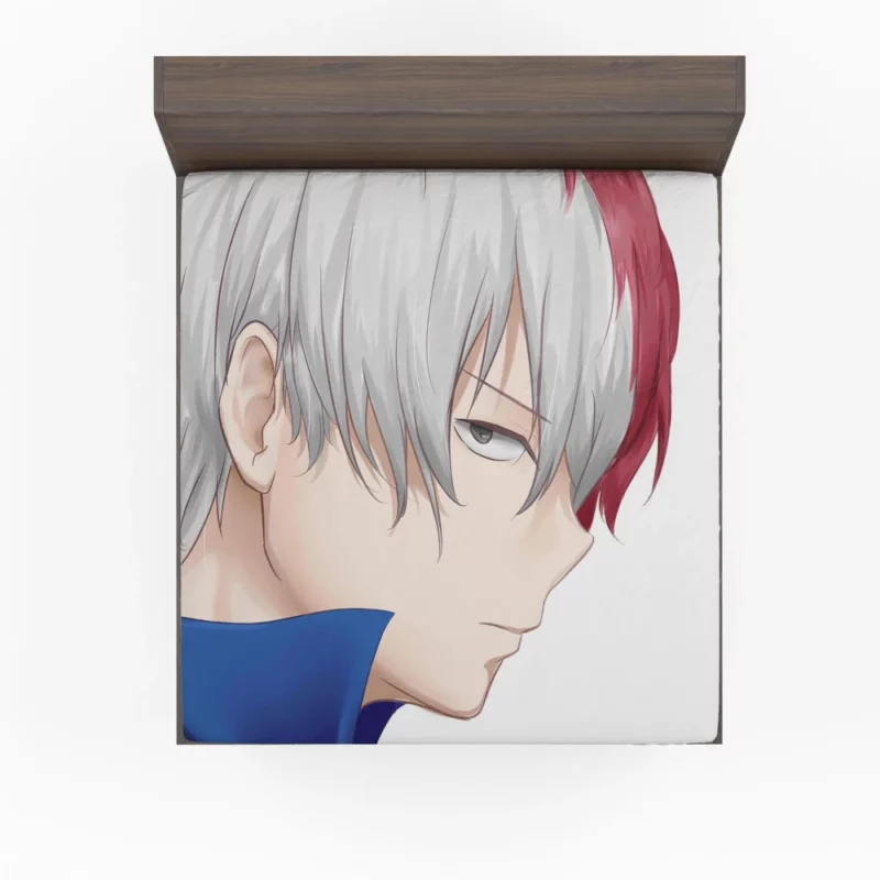 Shoto Todoroki Rising Power Anime Fitted Sheet