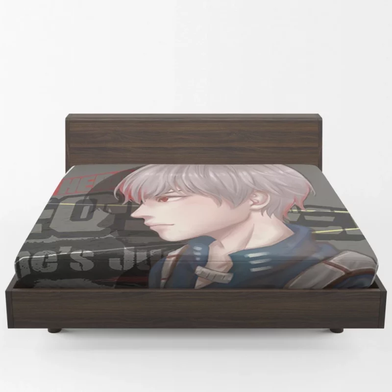 Shoto Todoroki Two-Sided Hero Anime Fitted Sheet 1