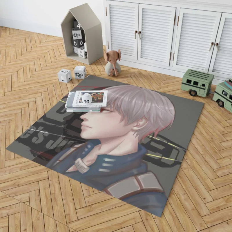 Shoto Todoroki Two-Sided Hero Anime Rug 1